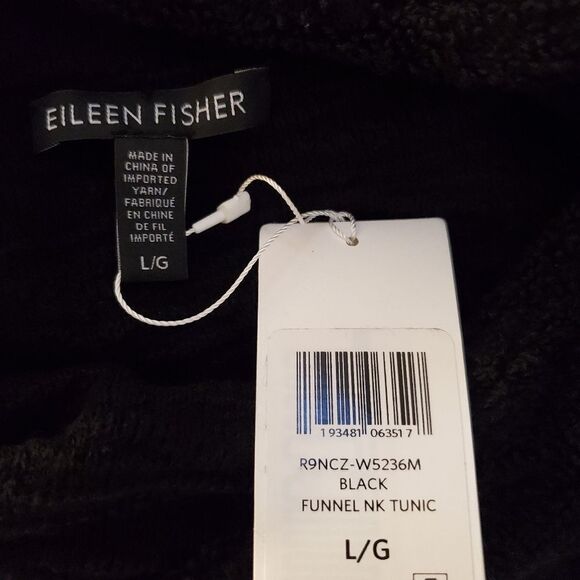 Eileen Fisher Textured Cowl-Neck Sweater in Black - Picture 11 of 13
